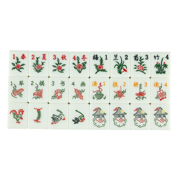 168Pcs 36mm Singapore Mahjong Tiles Set | with Animal Cards Portable | CNY Family Gathering Party Travel Board Game Gift