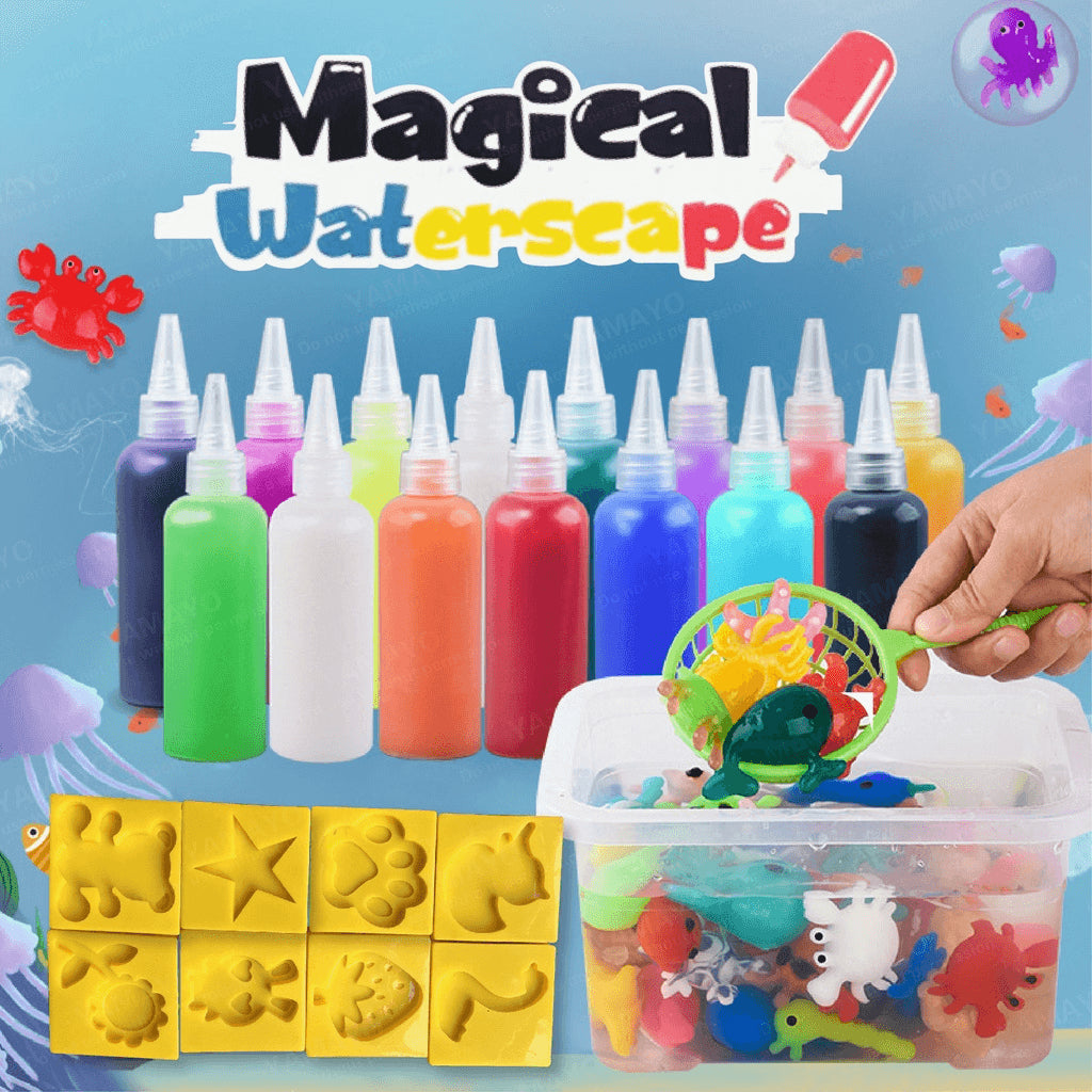 DIY Magical Waterscape Floating  Set  Water Aqua Jelly  Sensory Early Education Toys