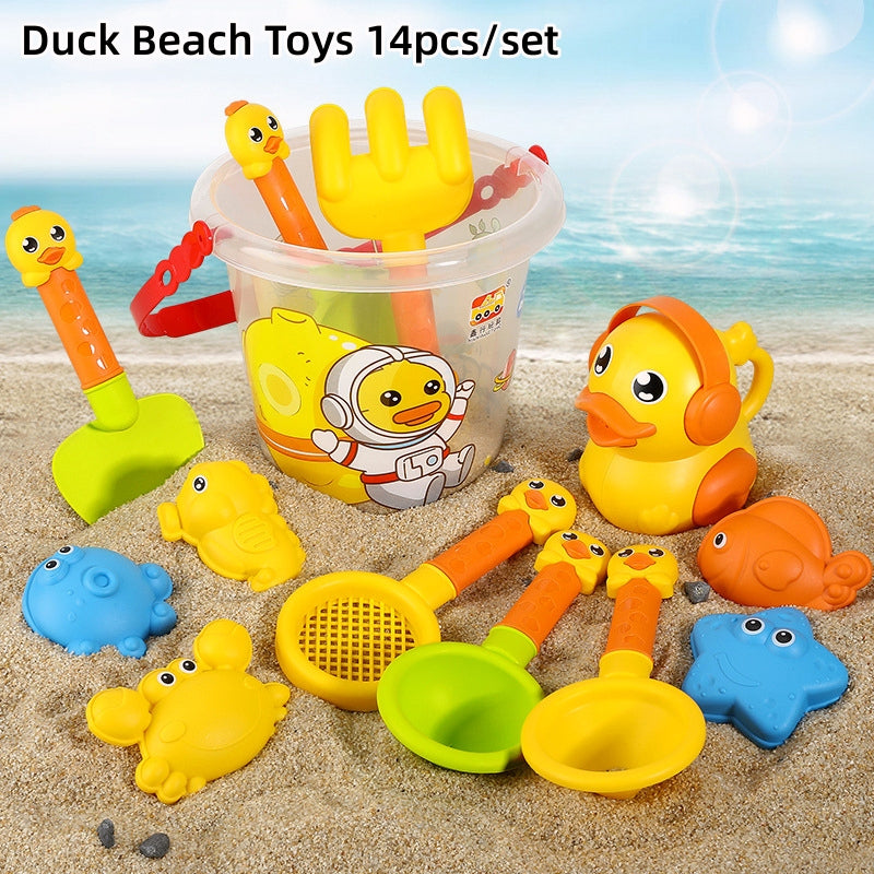 18Pcs/Set Children's Beach Toy Set Play Sand Tools Shovel and Bucket