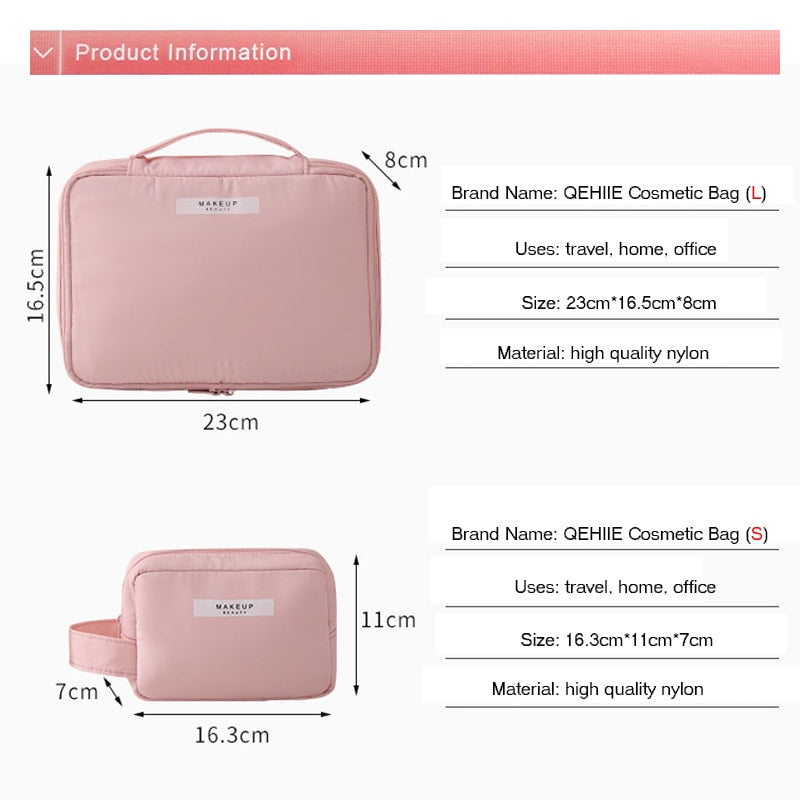Waterproof Cosmetic Bag Travel Makeup Bag Portable Wash Pouch Make up Organizer Bag