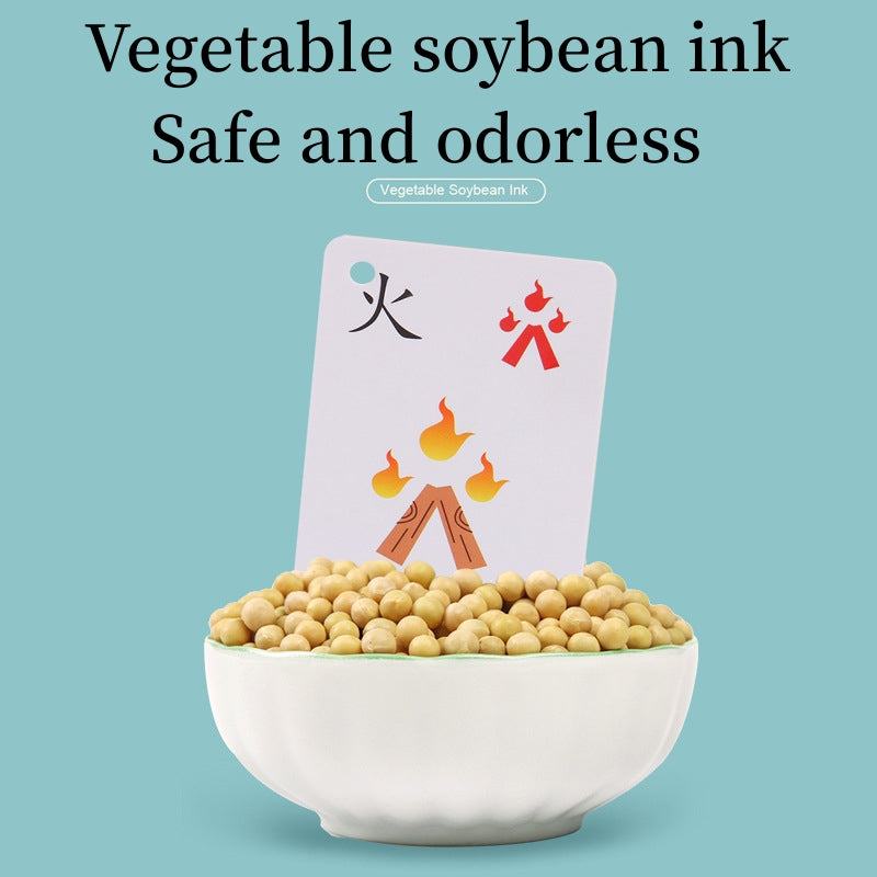 250pcs Newest Chinese Words Learning Flash Card Kid Montessori Memory Game Educational Toy