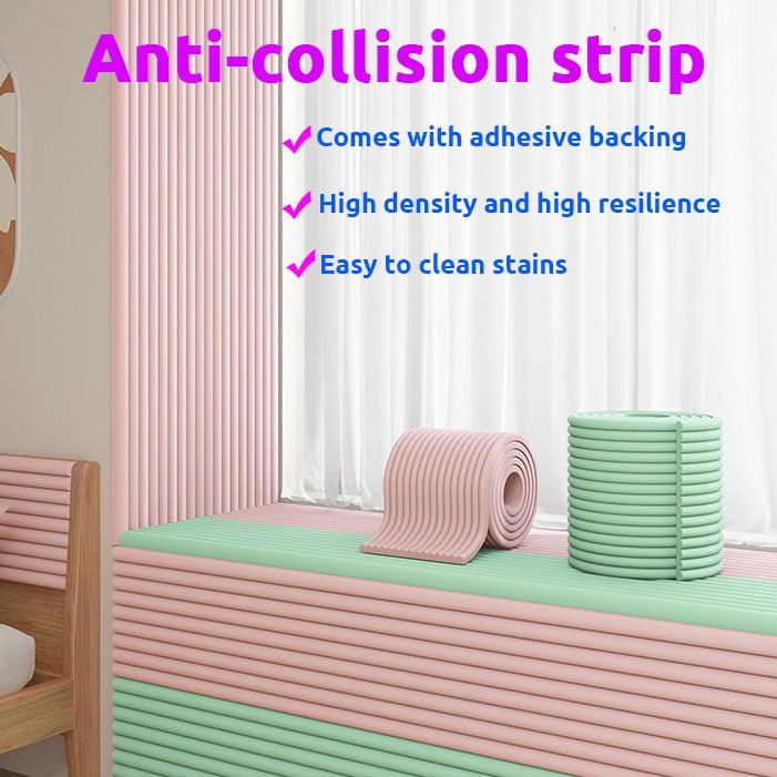 Anti-collision strip Baby Protection Pad Bumper Strips Bedside Bumper Strips Wall Bumper  Bumper Protector