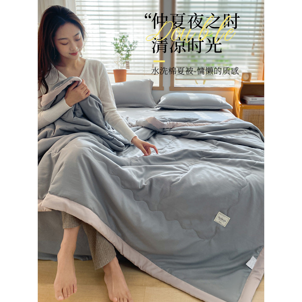Soft Cotton Blanket Comforter Premium Cotton Blanket  Washable  Air Conditioning Quilt