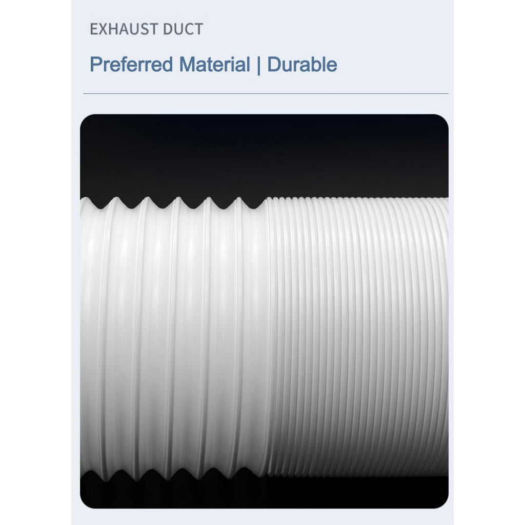 SG Specool® 3M Flexible Air Conditioner Exhaust Pipe Vent Hose Duct Outlet Diameter 130/150mm Telescopic Exhaust Duct