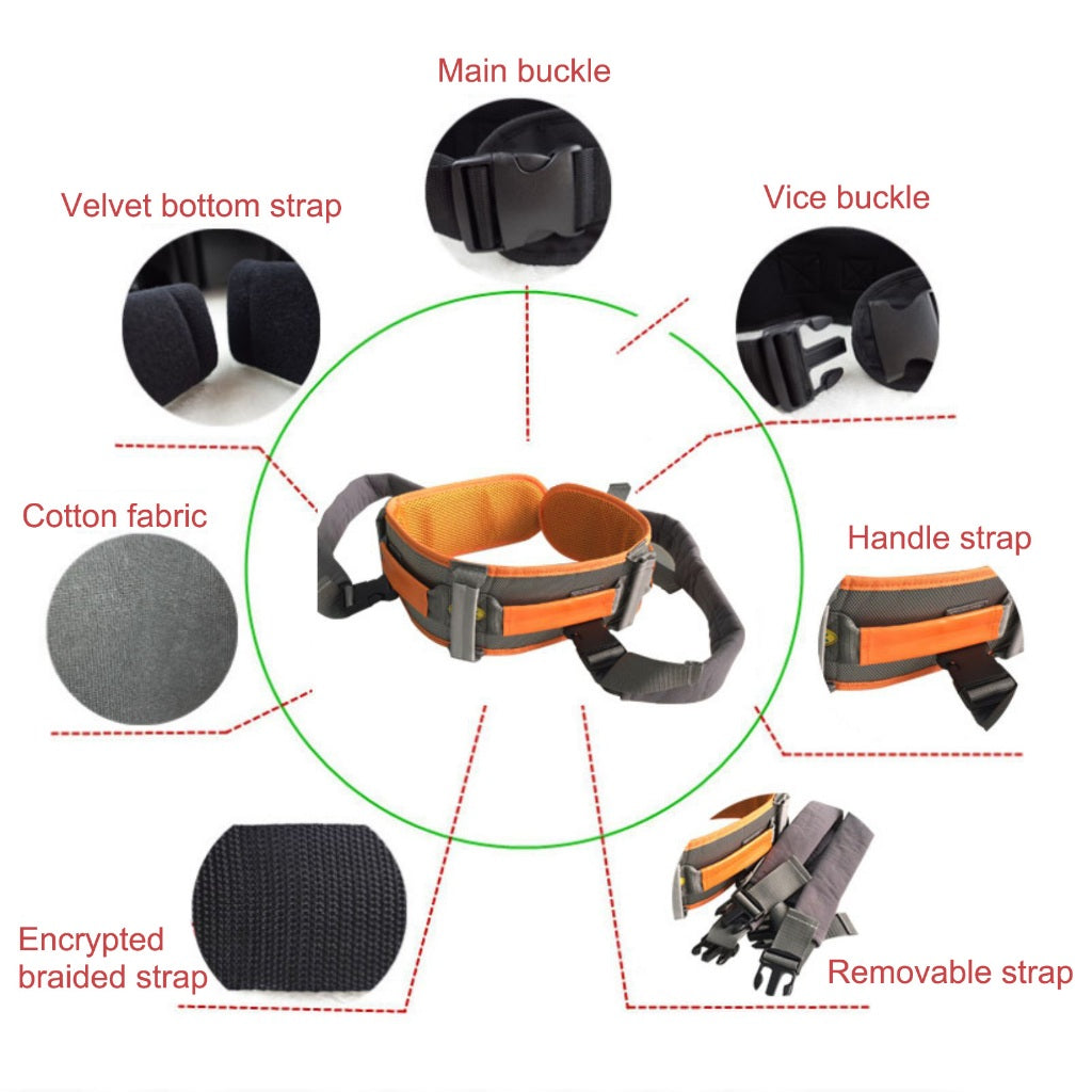Specool® Transfer Gait Belt Secure Walking Gait Transfer Belt for Elderly and Patient Care Adjustable Size