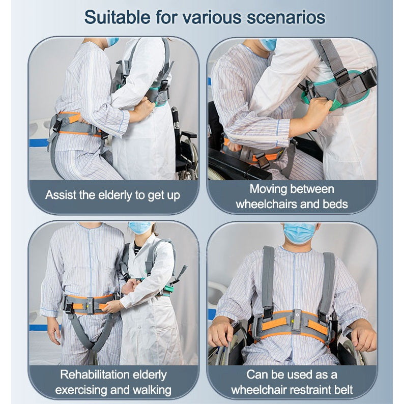 Specool® Transfer Gait Belt Secure Walking Gait Transfer Belt for Elderly and Patient Care Adjustable Size