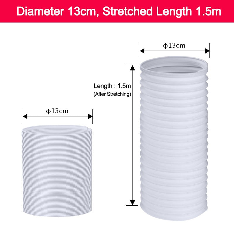 SG Specool® 3M Flexible Air Conditioner Exhaust Pipe Vent Hose Duct Outlet Diameter 130/150mm Telescopic Exhaust Duct