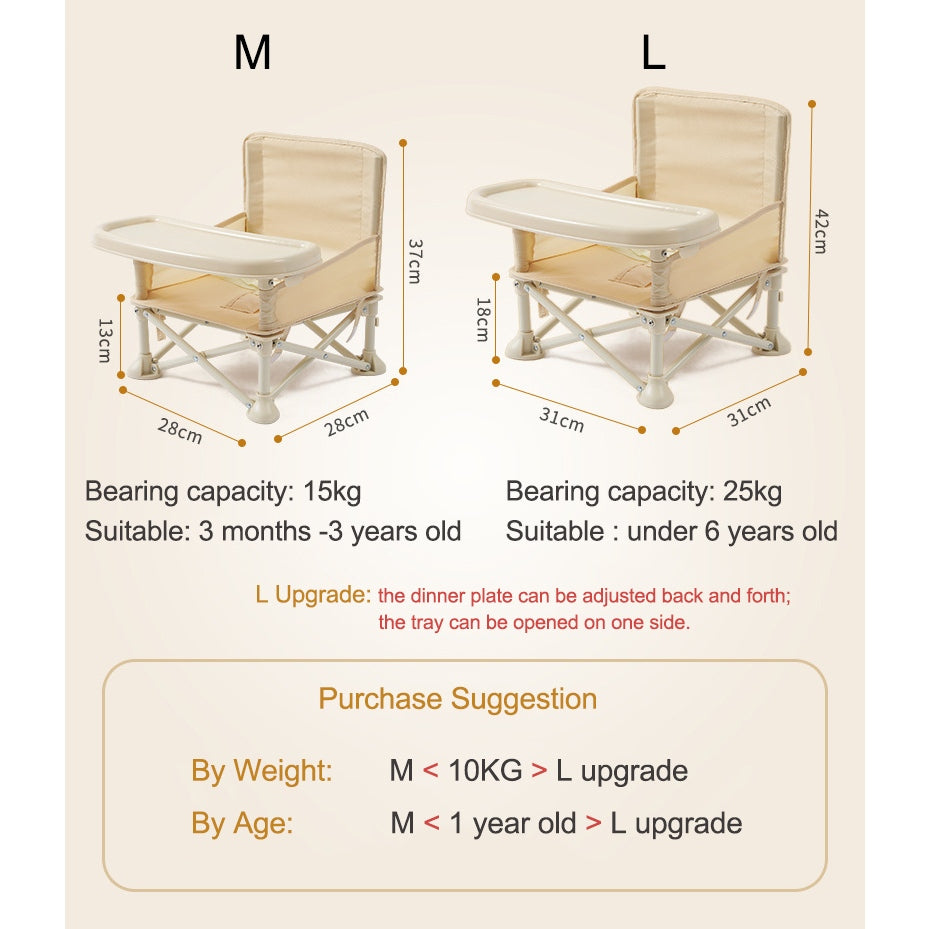 Ins Korean Baby Chair Kids Dining Chair Convenient Folding Picnic Chair for Children or Props for Baby Photography