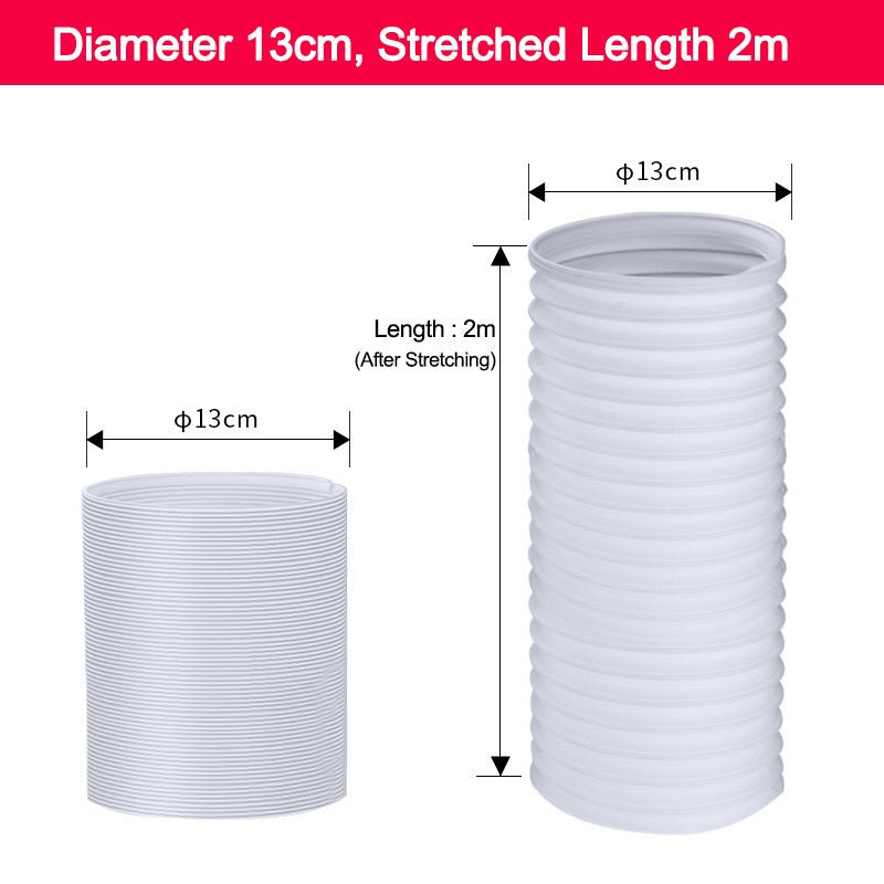 SG Specool® 3M Flexible Air Conditioner Exhaust Pipe Vent Hose Duct Outlet Diameter 130/150mm Telescopic Exhaust Duct