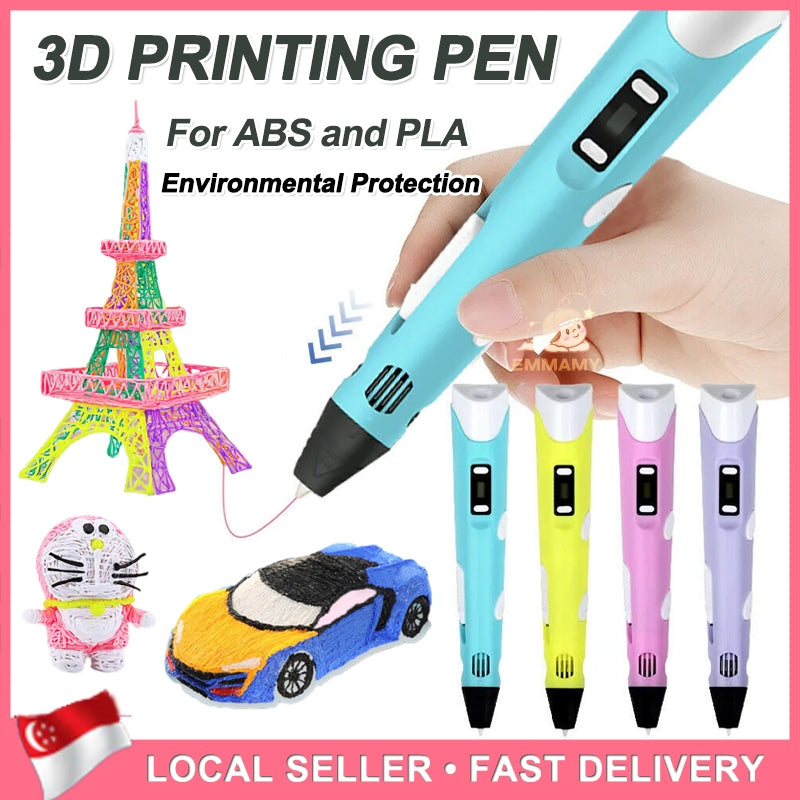 3D Printing Pen Digital Display Intelligent High Temperature 3D Graffiti Painting USB Pens