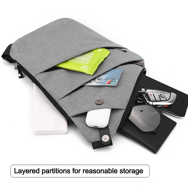 Men Crossbody Chest Bag Anti-theft Close-fitting Waist Bag Back Pack Sash Bags Travel Shoulder Bag