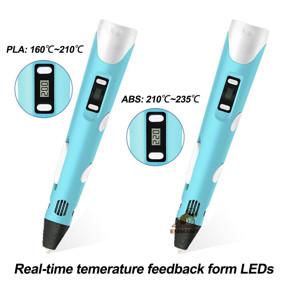 3D Printing Pen Digital Display Intelligent High Temperature 3D Graffiti Painting USB Pens