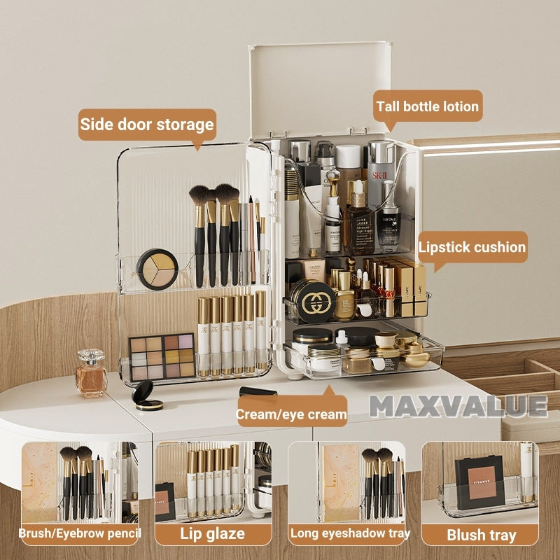 Makeup Organizer Skincare Organiser Cosmetic Storage Box Holder In Transparent Acrylic
