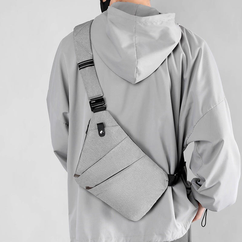Men Crossbody Chest Bag Anti-theft Close-fitting Waist Bag Back Pack Sash Bags Travel Shoulder Bag