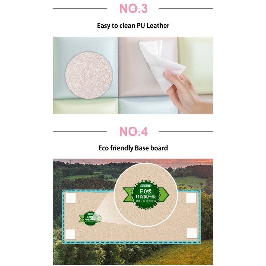 3D Anti-collision Wall Stiker/Cushion Baby Protection Pad Wall Paper Headboard DIY Wall protector Playroom