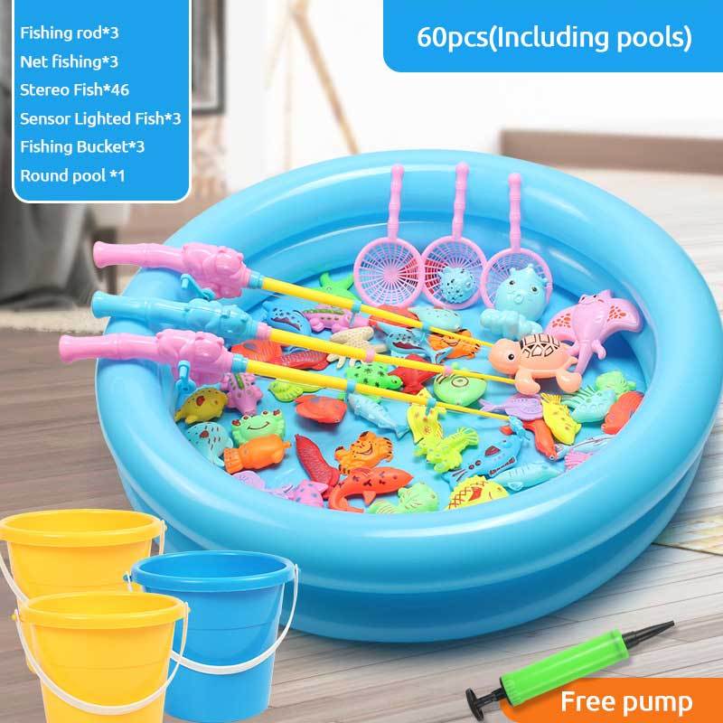 Kids fishing game toys Magnetic Fishing Pool Toys Game for Kids Play Water Toys