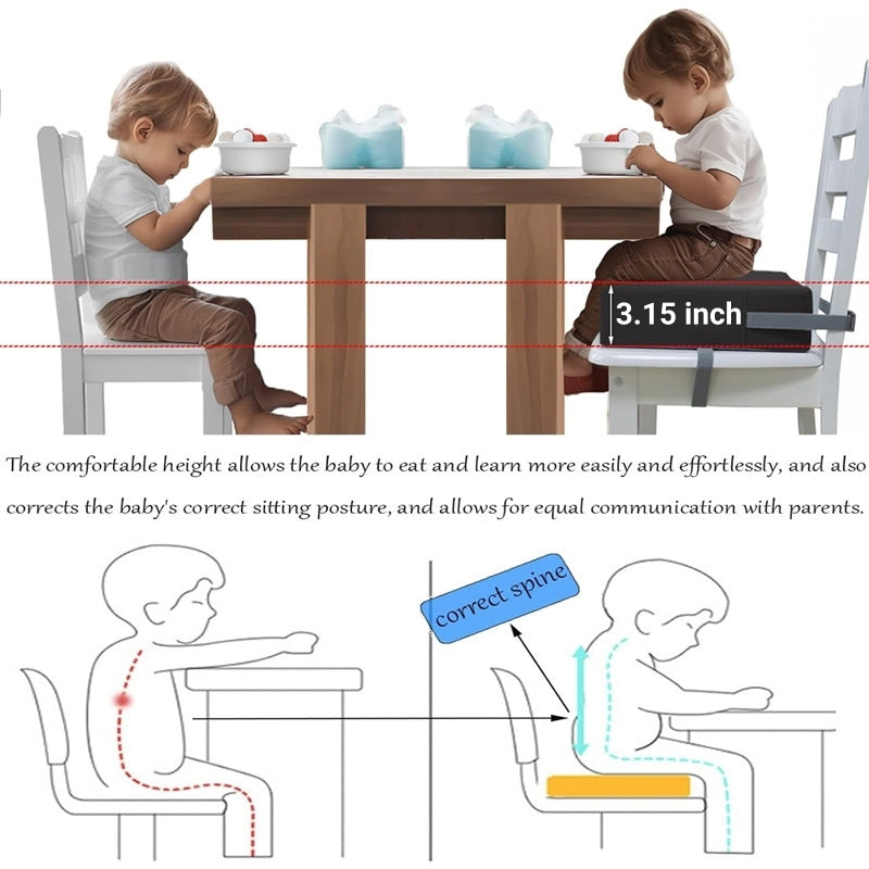 Premium Baby Booster Cushion Waterproof Heightening Thickening Child High Chair / Dining Chair Pad Support
