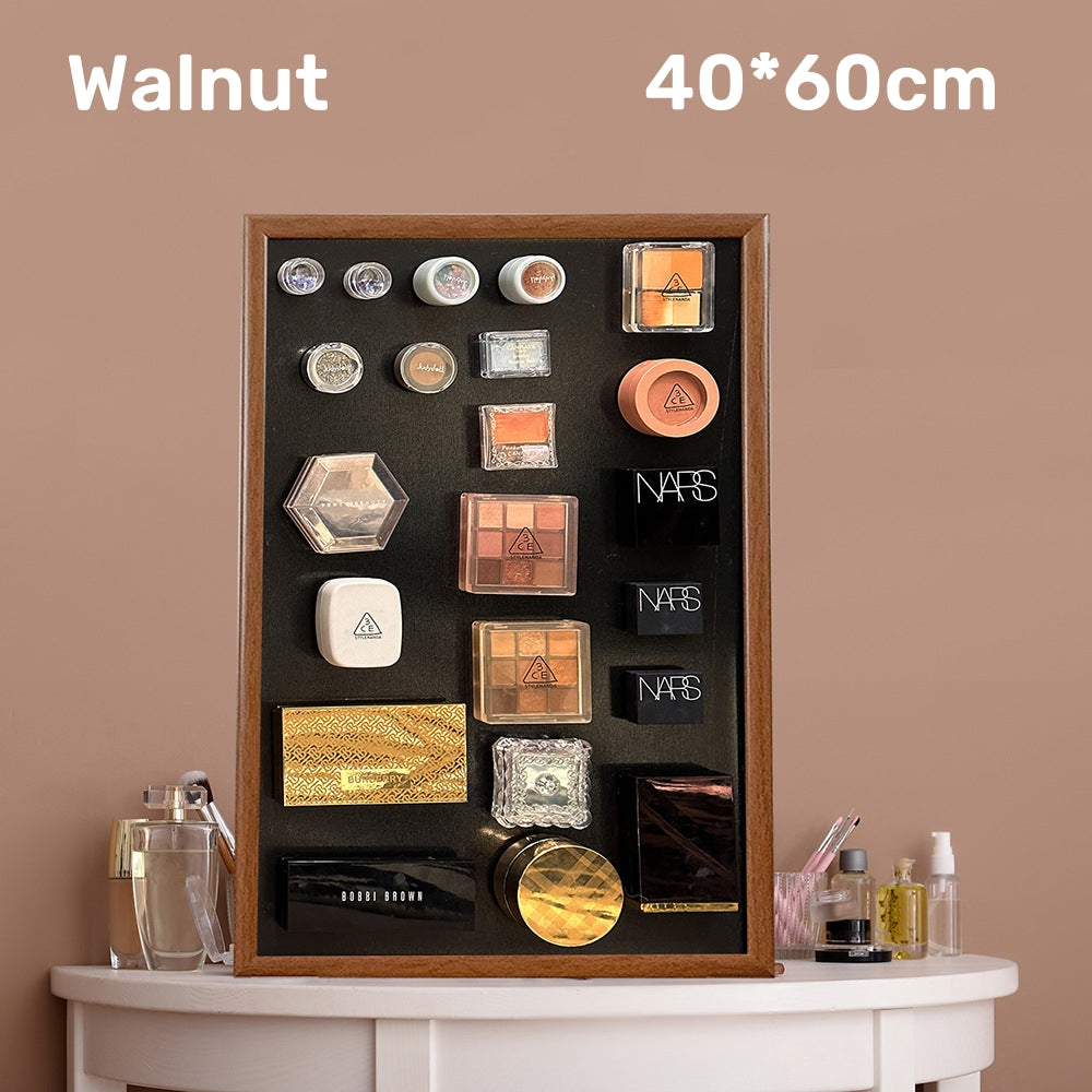 Magnetic Suction Blackboard Makeup Wall Desktop Cosmetics Storage Display Rack for Travel Ref Magnets/Magnetic Pins
