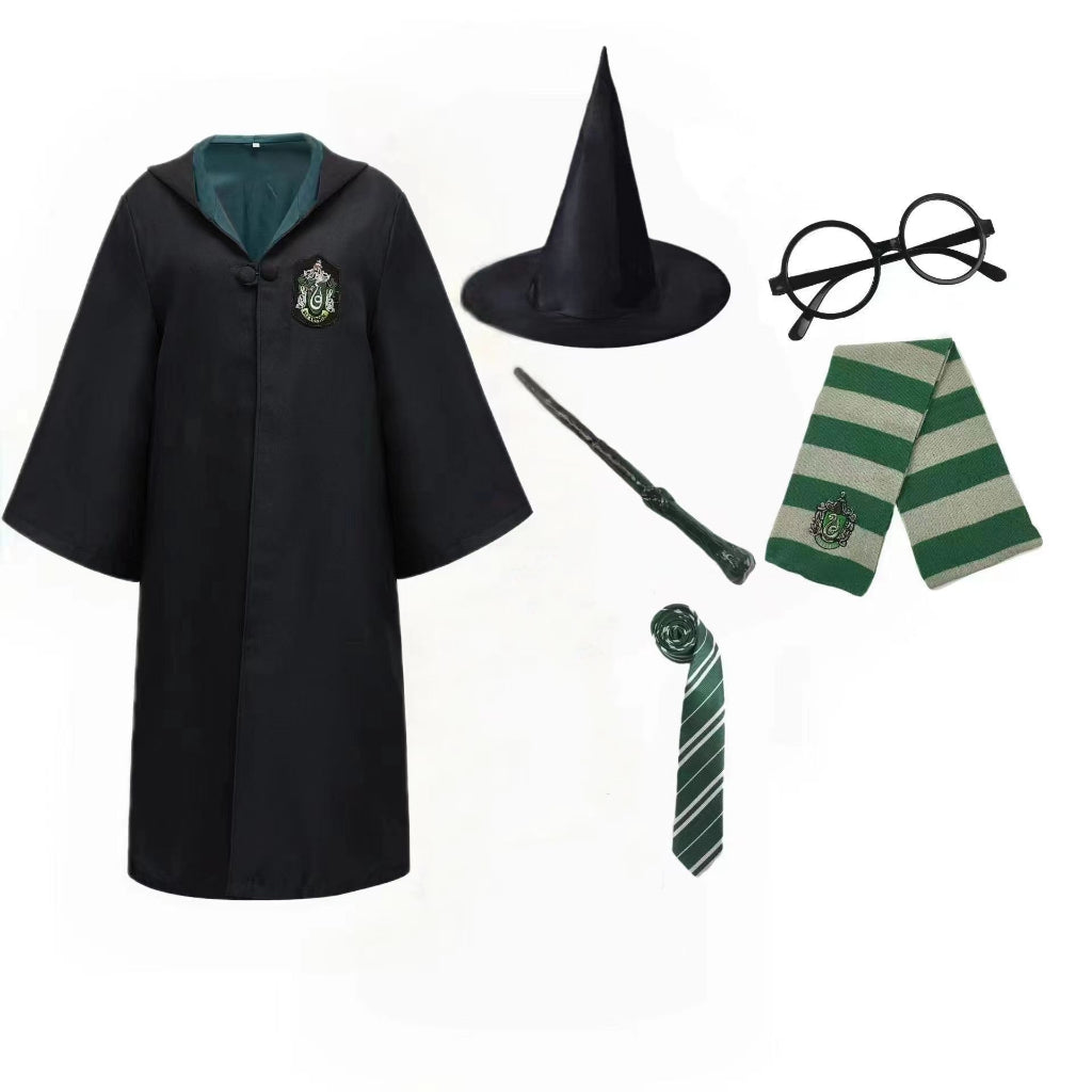 Harry Potter Costume Robe Cape Cloak Halloween Adult Kids Cosplay Magic Suit Gryffindor Slytherin Hufflepuff