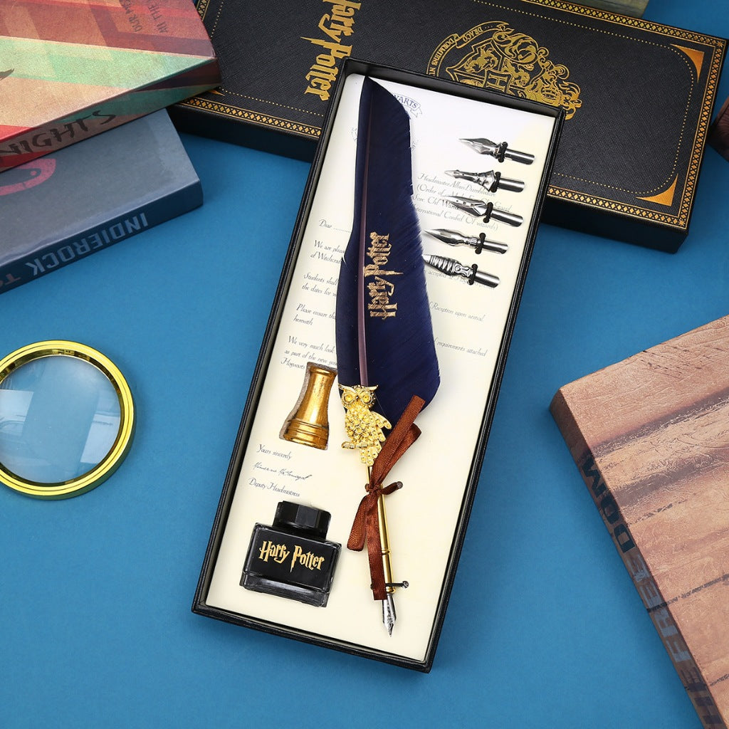 Kids Gift Set Harry Potter PU Leather Notebook With Password Lock A5 Colored Pages Hogwarts Diary Students Gifts