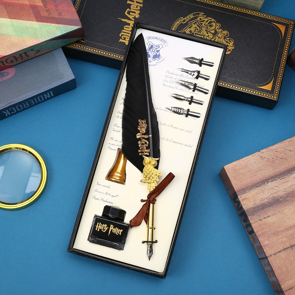 Kids Gift Set Harry Potter PU Leather Notebook With Password Lock A5 Colored Pages Hogwarts Diary Students Gifts