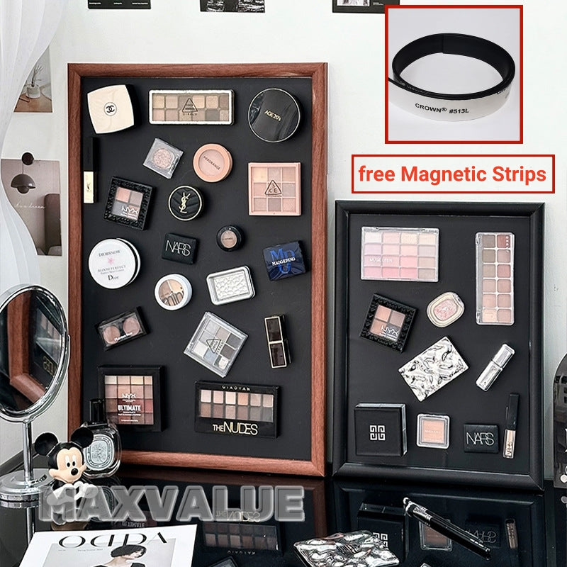Magnetic Suction Blackboard Makeup Wall Desktop Cosmetics Storage Display Rack for Travel Ref Magnets/Magnetic Pins