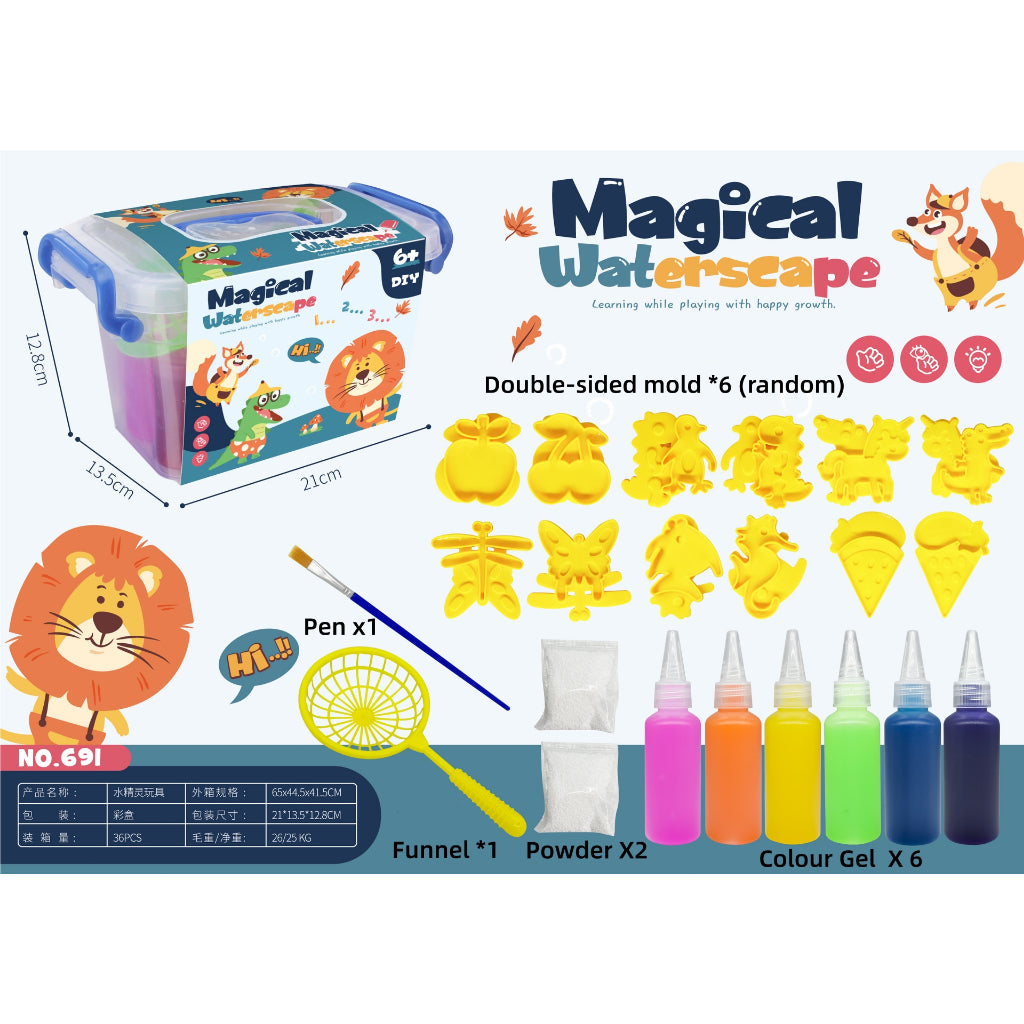 DIY Magical Waterscape Floating  Set  Water Aqua Jelly  Sensory Early Education Toys