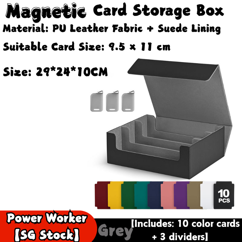Transparent Stackable Card Storage Box | Acrylic Dustproof with Handle | TCG MTG Pokemon Card Display Holder