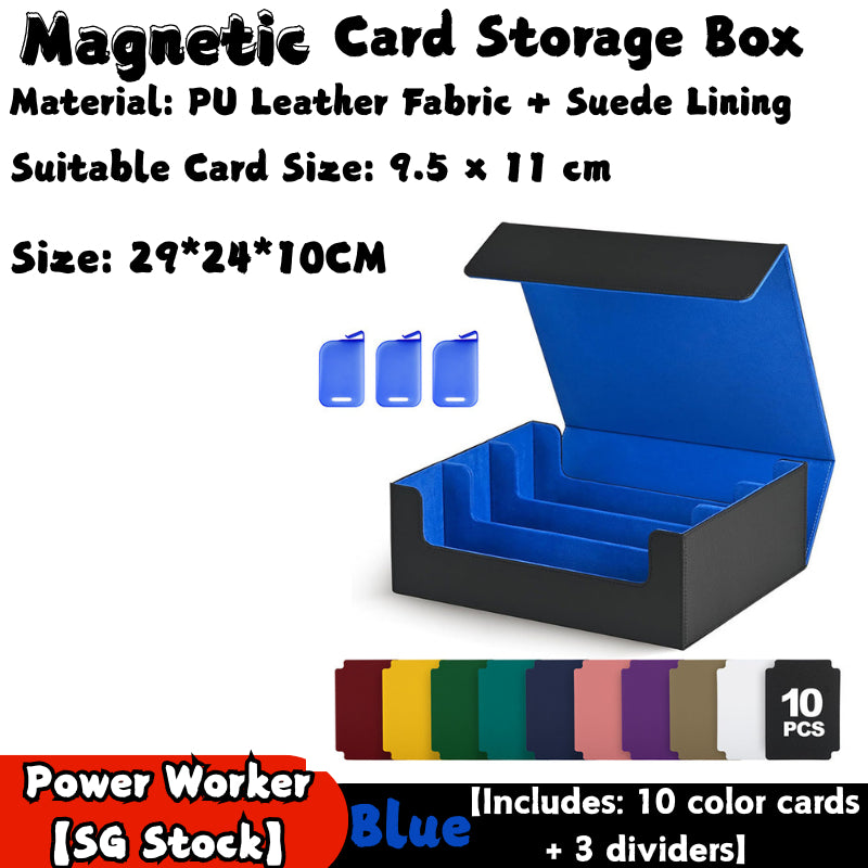 Transparent Stackable Card Storage Box | Acrylic Dustproof with Handle | TCG MTG Pokemon Card Display Holder