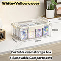 Transparent Stackable Card Storage Box | Acrylic Dustproof with Handle | TCG MTG Pokemon Card Display Holder