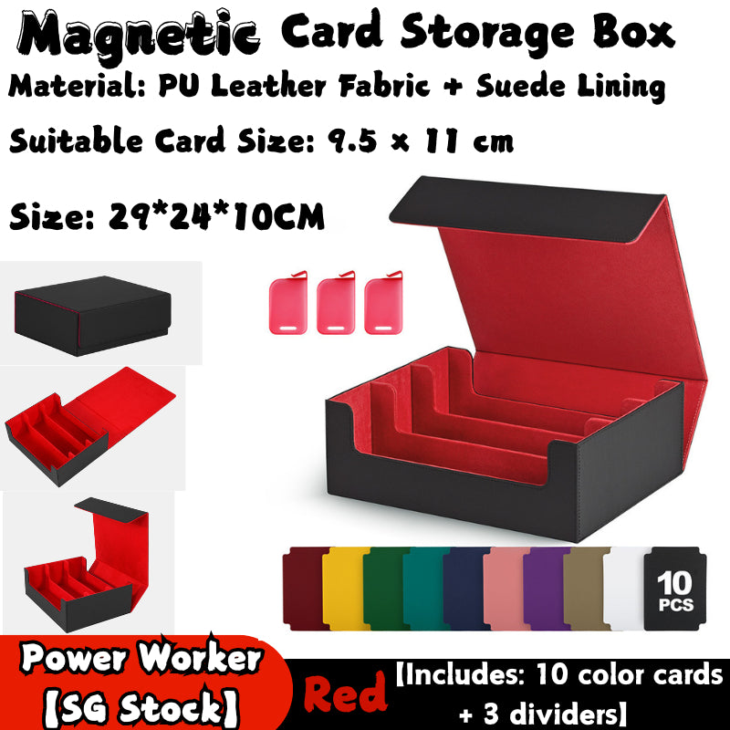 Transparent Stackable Card Storage Box | Acrylic Dustproof with Handle | TCG MTG Pokemon Card Display Holder