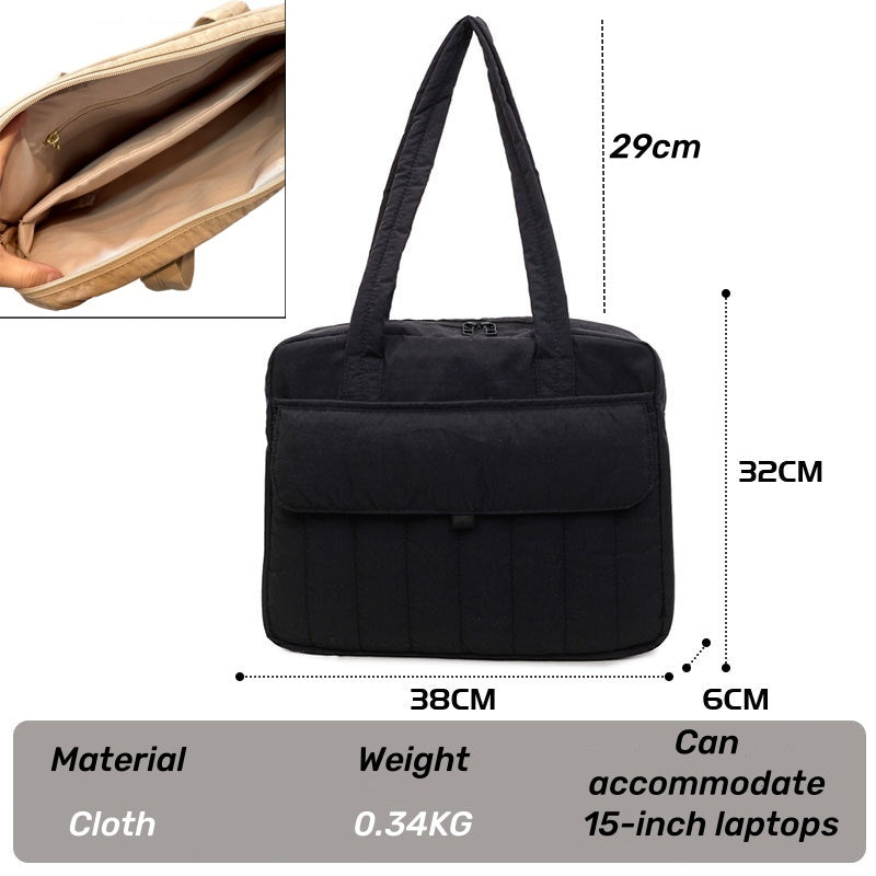 Tas Korean-style Single Shoulder Bag Commuting iPad Protection Case Portable 14''/15'' Laptop Bag