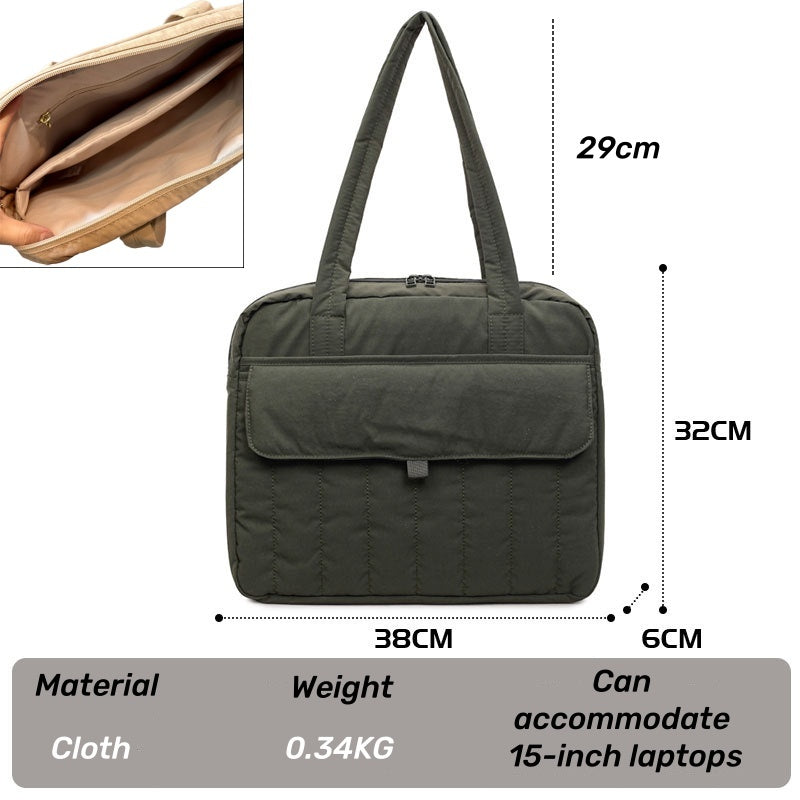 Tas Korean-style Single Shoulder Bag Commuting iPad Protection Case Portable 14''/15'' Laptop Bag