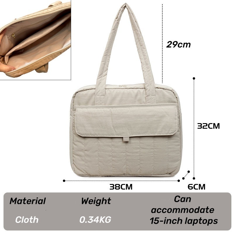 Tas Korean-style Single Shoulder Bag Commuting iPad Protection Case Portable 14''/15'' Laptop Bag