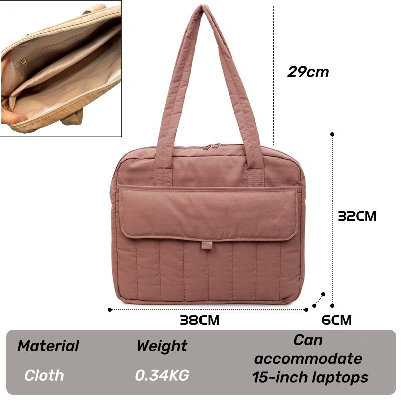 Tas Korean-style Single Shoulder Bag Commuting iPad Protection Case Portable 14''/15'' Laptop Bag