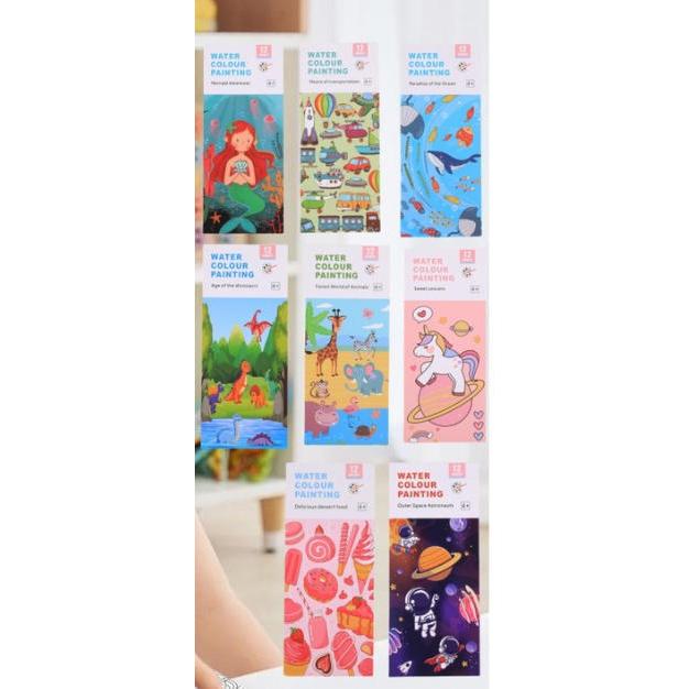 Water-Activated Paint Book for Kids | Early Education Coloring Book | Creative DIY Watercolor Doodle Pad