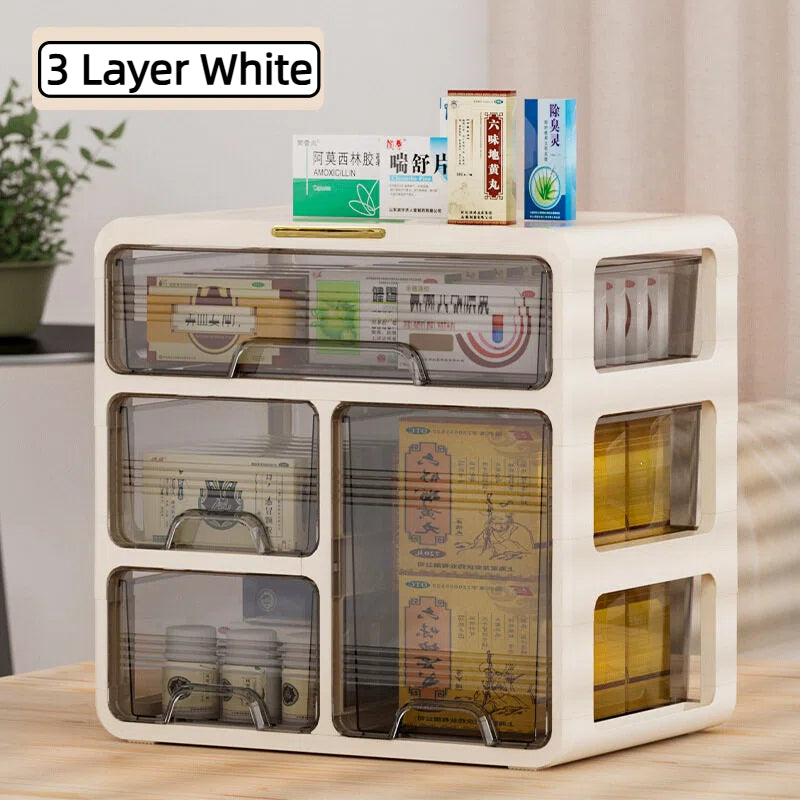 Drawer-Style Desktop Storage Box for Student Stationery Cosmetics Office Table Desk Dustproof Organiser