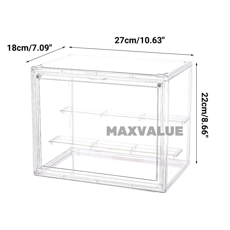Large Popmart Display Box Labubu Organiser Figurine Shelf Rack Transparent