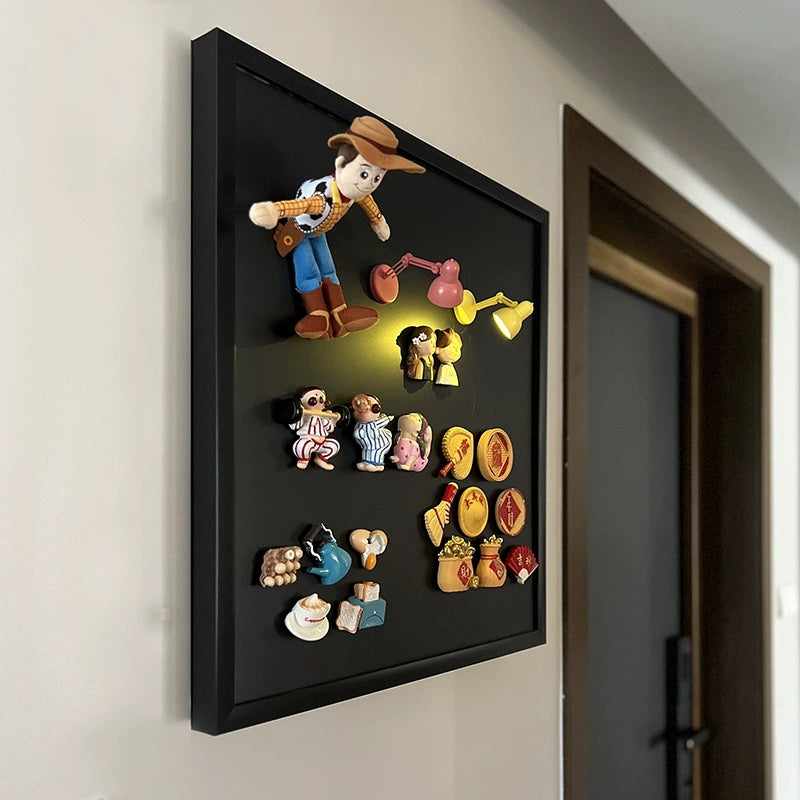 Magnetic Suction Blackboard Makeup Wall Desktop Cosmetics Storage Display Rack for Travel Ref Magnets/Magnetic Pins