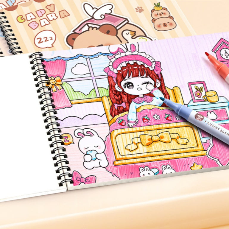 A4 Sketch Book Drawing Pad Spiral Bound 30 Sheets Thick Paper Art Sketchbook for Kids School Supplies