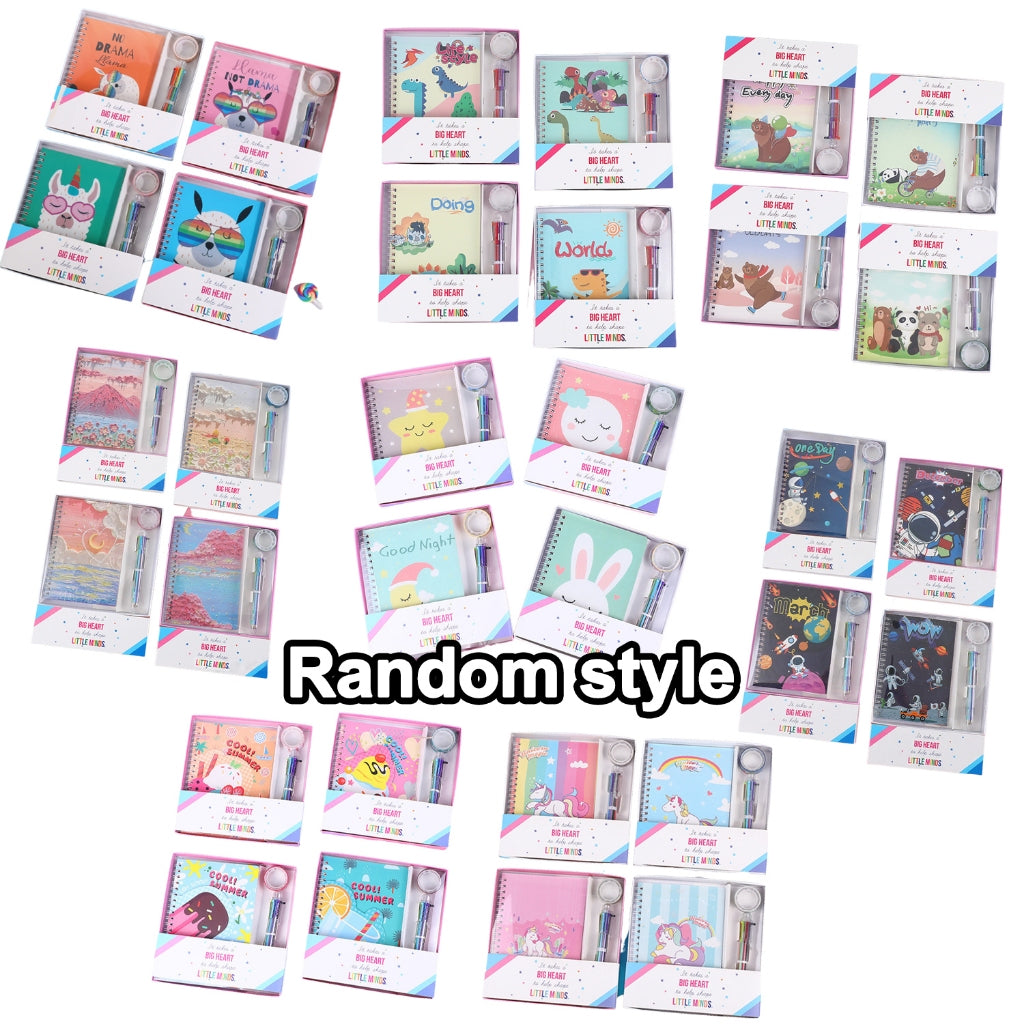 Kids Notebook Gift Set Children Gift Cartoon Color Notepad Diary Elementary School Student Prize Set