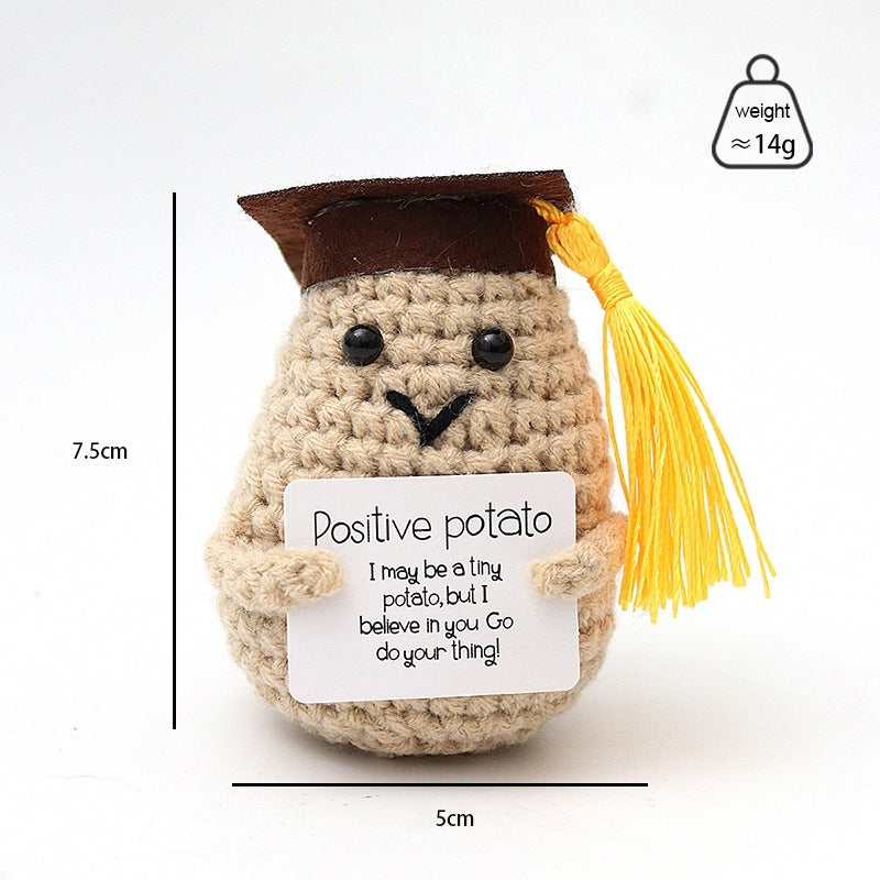 Emotional Support Crochet Doll Toys Positive Potatoes Crochet Hand-knitted Small Gift Christmas Gift