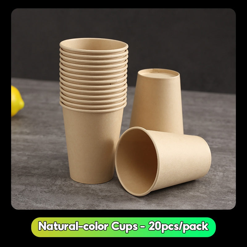 50pcs Disposable Biodegradable Tableware Set – Eco-Friendly Plates, Bowls, Cups, Spoons & Forks for BBQ & Party