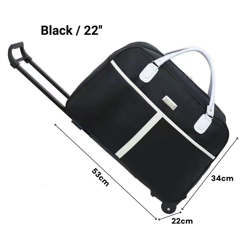Tas Large-capacity Travel Bag with Wheels Oxford Cloth Foldable Luggage beg Duffle Weekender Bag