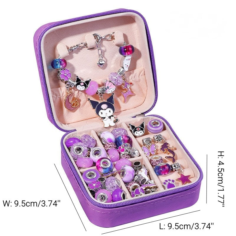 66Pcs/Set Children's DIY Bracelets Birthdays Gifts Educational Toys Diy Beaded Bracelet Creative Jewelry Set Girls' Gift