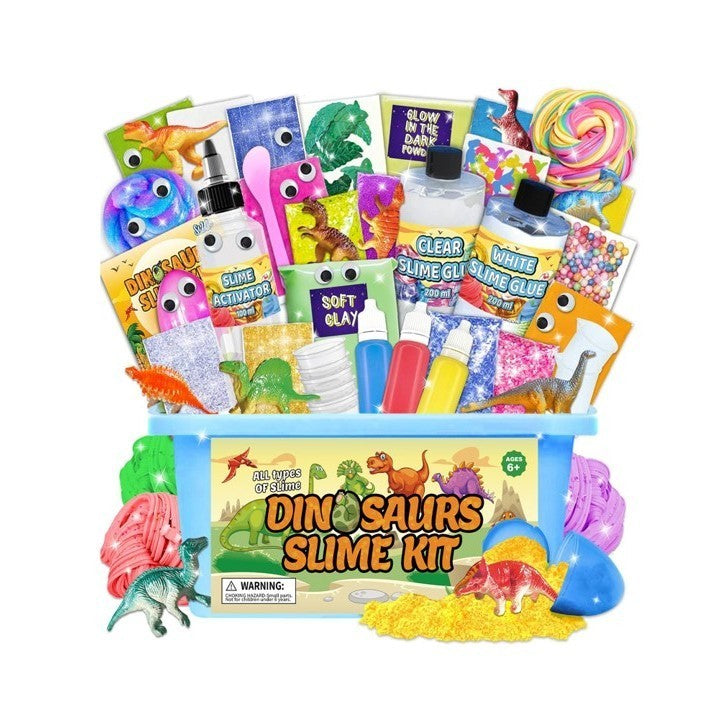 12 color butter mud slime set, slime cotton mud puff glue, color mud foaming clay
