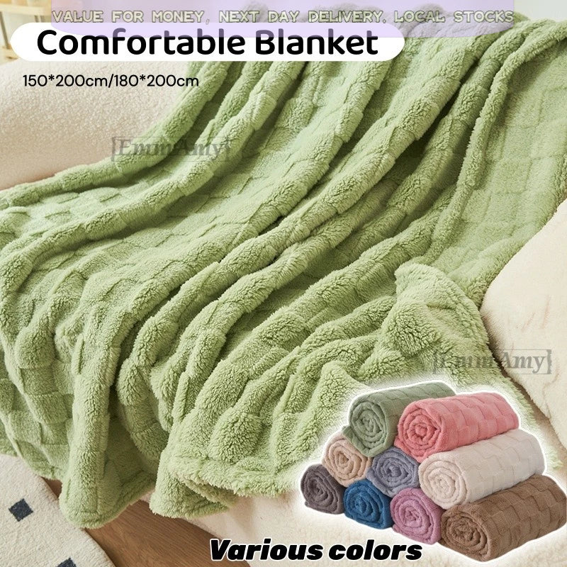 EmmAmy TaffetaBlanket  Office Multi-functional Sofa Blanket Household Air Conditioner Auilt